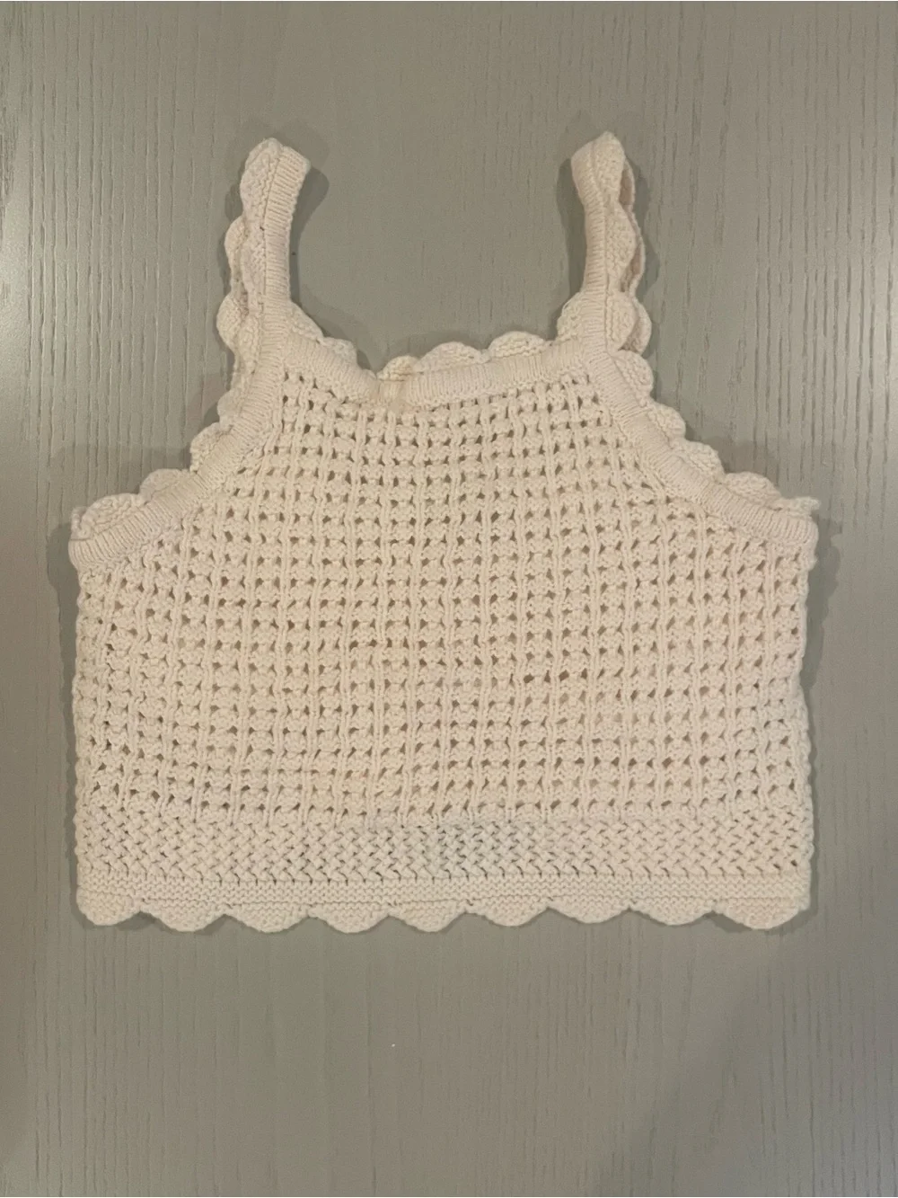 Mini Boden Girls Crochet Tank Shorts Set (Ivory Cream) - Size 4 4-5